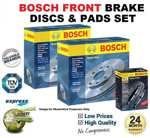 Bosch front brake discs pads - front, &