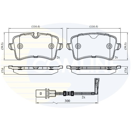 Brake pads set - set, audi