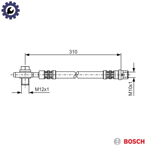Brake hose 987 476 - 308, for