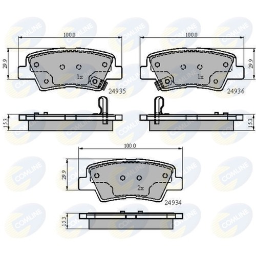 Brake pads set - pads, kia