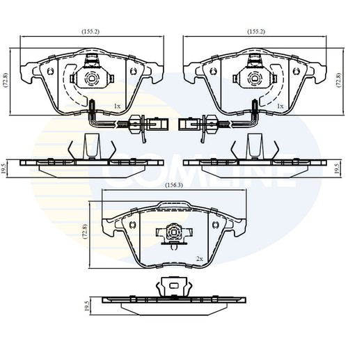 Brake pads set for - pads, a6
