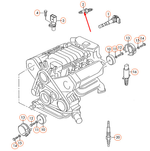 New audi spark plug - c6,