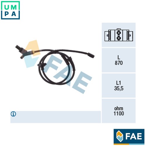 Sensor wheel speed 78015 for - wheel,